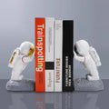 Kenvary Creative Astronaut Bookends for Heavy Books, Decorative Spaceman Resin Book Ends, Modern Outer Space Desk Organizer for Home Office, Kids Room & Library Decor