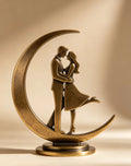 [PRE-ORDER 20% OFF] Kenvary "Love You to the Moon" Metal Couple Sculpture - Elegant Zinc Alloy Statue for Wedding, Engagement & Anniversary Gift  | Ships in 60 Days